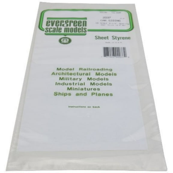 Evergreen 2037 CAR SIDING - HO SCALE