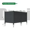 thumbnail image 2 of Domi Outdoor Living Privacy Screen, 3 Panels Metal Fence 50" x 50", Decorative AC Cover & Trash Can Enclosure with Stakes for Backyard, Patio, Garden – Black, 2 of 9