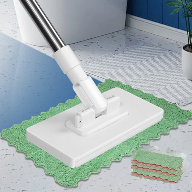 Trapeador desechable para polvo con 4 paños reutilizables