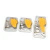 3 Pcs Yellow Metal Plastic Non Slip Foot Pedal Cover Pad Set for Car Vehicle