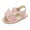 Pink, variant on Infant Baby Girls Summer Sandals with Flower Bowknot Soft Sole Newborn First Walker Crib Dress Shoes Pink 9-12 Months