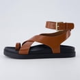 thumbnail image 3 of Cushionaire Entry Womens Ankle Wrap Molded Footbed Sandal with Adjustable Strap | Non-Slip Outsole | Womens Platform Sandals | Comfortable Summer Shoes | Wide Widths Available, 3 of 7