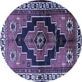 thumbnail image 1 of Ahgly Company Indoor Round Persian Blue Traditional Area Rugs, 3' Round, 1 of 4
