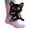 CC#-009 black cat, variant on Heednotice Animal Socks, 3D Knit Animal Socks, Cozy Cute Floor Sock, Hand Crochet Knit Christmas Sock