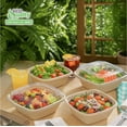 thumbnail image 5 of [250 Pack] 32oz Compostable Square Container Eco Friendly Bowls with Lids - Square Bowl Tree Free Sugarcane Bagasse Meal Prep Bento Boxes Take Out Catering Microwavable Deep Container by EcoQuality, 5 of 7