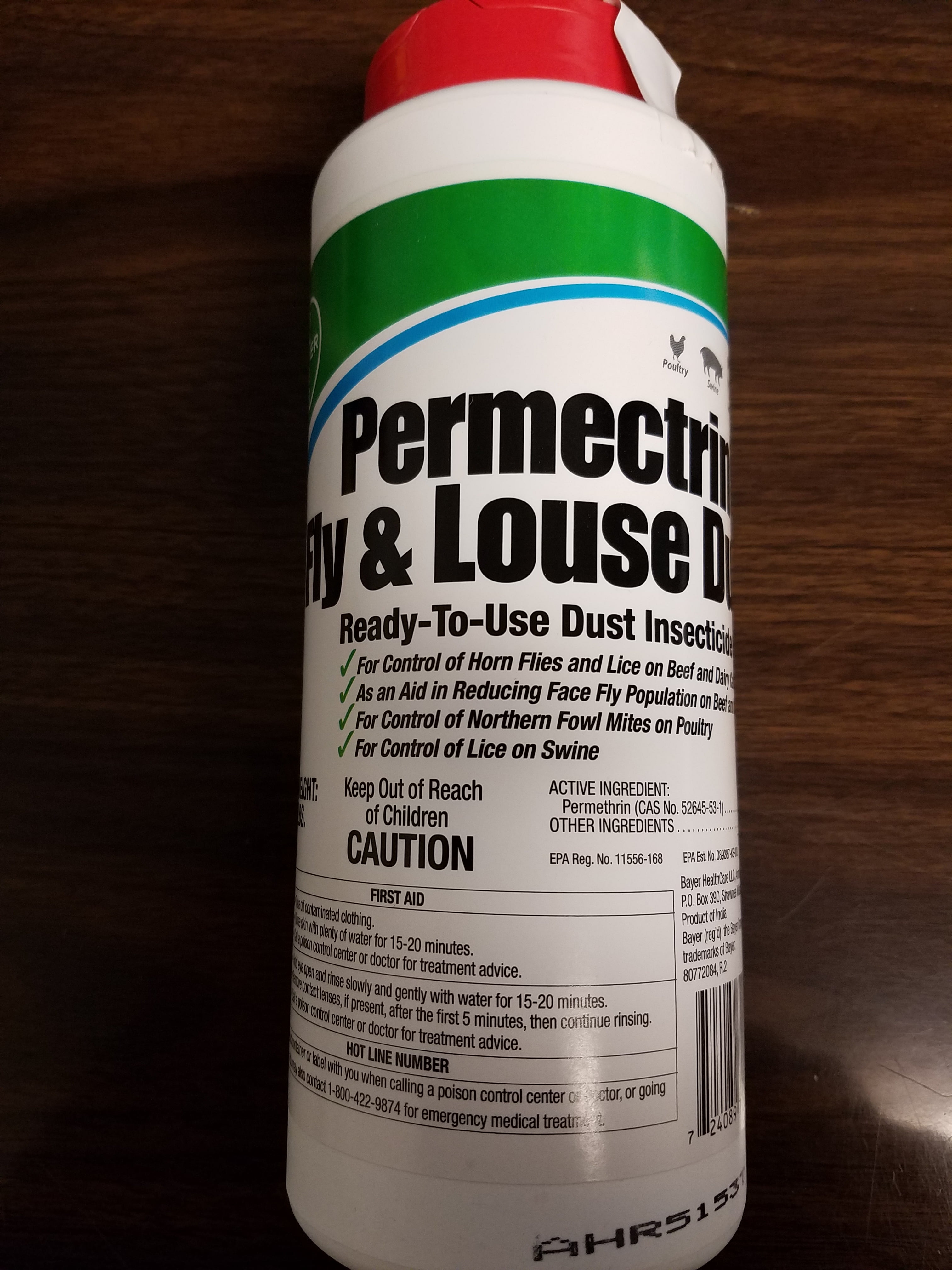 Permectrin Fly Louse Dust Ready to Use Swine Cattle Poultry Flies Lice