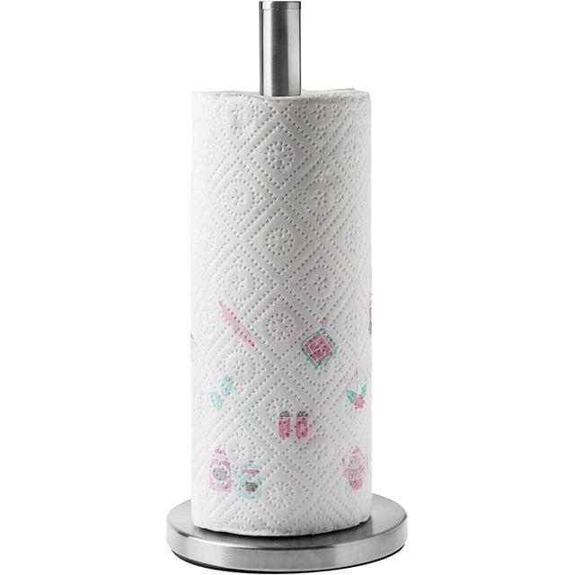 Soporte portátil para toallas de papel de cocina, diseño práctico y sencillo, se adapta a todos los rollos de toallas de papel de tamaño habitual