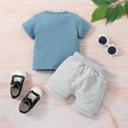 thumbnail image 5 of Futezty Toddler Boys Clothes Summer Outfit Sets, Baby Boy Short Pants Outfits Short Sleeve I LOVE MY MAMA Letter Print Crew Neck T-Shirt Tops + Tie-Up Shorts Set, 5 of 7