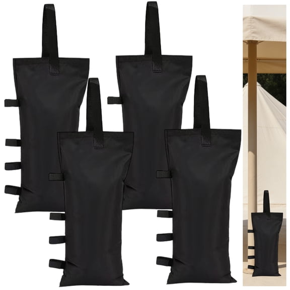 cyrico Canopy Weight Bags Set of 4, Extra Large Sand Bags for Pop Up Canopy Legs, Up to 150 LBS Capacity, Tent Weights with Soft Silicone Handle for Gazebo, Pergola and Outdoor Canopies (Without Sand