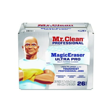 Mr. Clean Magic Eraser Ultra Pro Multi-Purpose Cleaner, 4.72 x 1.38 x 2.56 Thick, White, 26/Carton