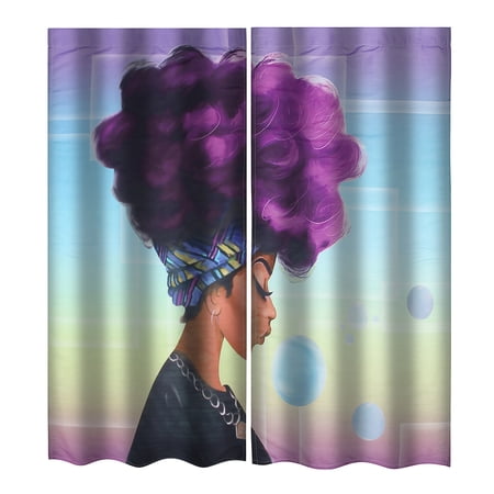 2 Panels Anti-UV Blackout Window Curtains 3D Effect Print 65x 59"Thermal Drapes | Walmart Canada