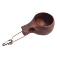 thumbnail image 3 of Taza de madera para acampar, con forma de tronco, con veta de madera única, portátil, con asa, para café, té y leche, estilo 1, 3 of 14