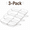 Transparent, variant on 3-Pack Divided Serving Plates with Handle, Plastic Snack & Side Dish Tray Organizer, Multi-Compartment Food Plates for Home Dining