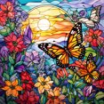thumbnail image 1 of 5D DIY Taladro Jardín Mariposa Vidrieras 30x30cm, 1 of 9