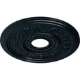 thumbnail image 3 of Ekena Millwork 16 1/8"OD x 3 1/2"ID x 7/8"P Genevieve Ceiling Medallion (Fits Canopies up to 3 1/2"), Hand-Painted Night Shade, 3 of 6