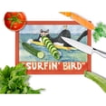 thumbnail image 2 of Carolines Treasures 6051LCB Black and white Cat Surfin Bird Glass Cutting Board Large, 12H x 16W, multicolor, 2 of 2