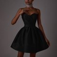 thumbnail image 3 of Women's Casual Dress for Women Solid Sleeveless Patchwork Long Skirt Fashionable and Comfortable Style for Everyday Wear Black L, 3 of 5