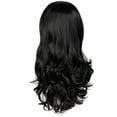 thumbnail image 2 of Fiudx Peluca Negra, Pieza Larga de Cabello Sintético, Estilo Resistente Al Calor de Alta Densidad, Peluca Completa para Disfraces, Fiestas de Disfraces, Accesorio para Mujer, Incluye Redecilla., 2 of 5