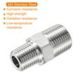 thumbnail image 3 of Uxcell 3/8x1/4 BSPT Male Thread Stainless Steel Hex Reducer Pipe Fitting 3 Count, 3 of 6