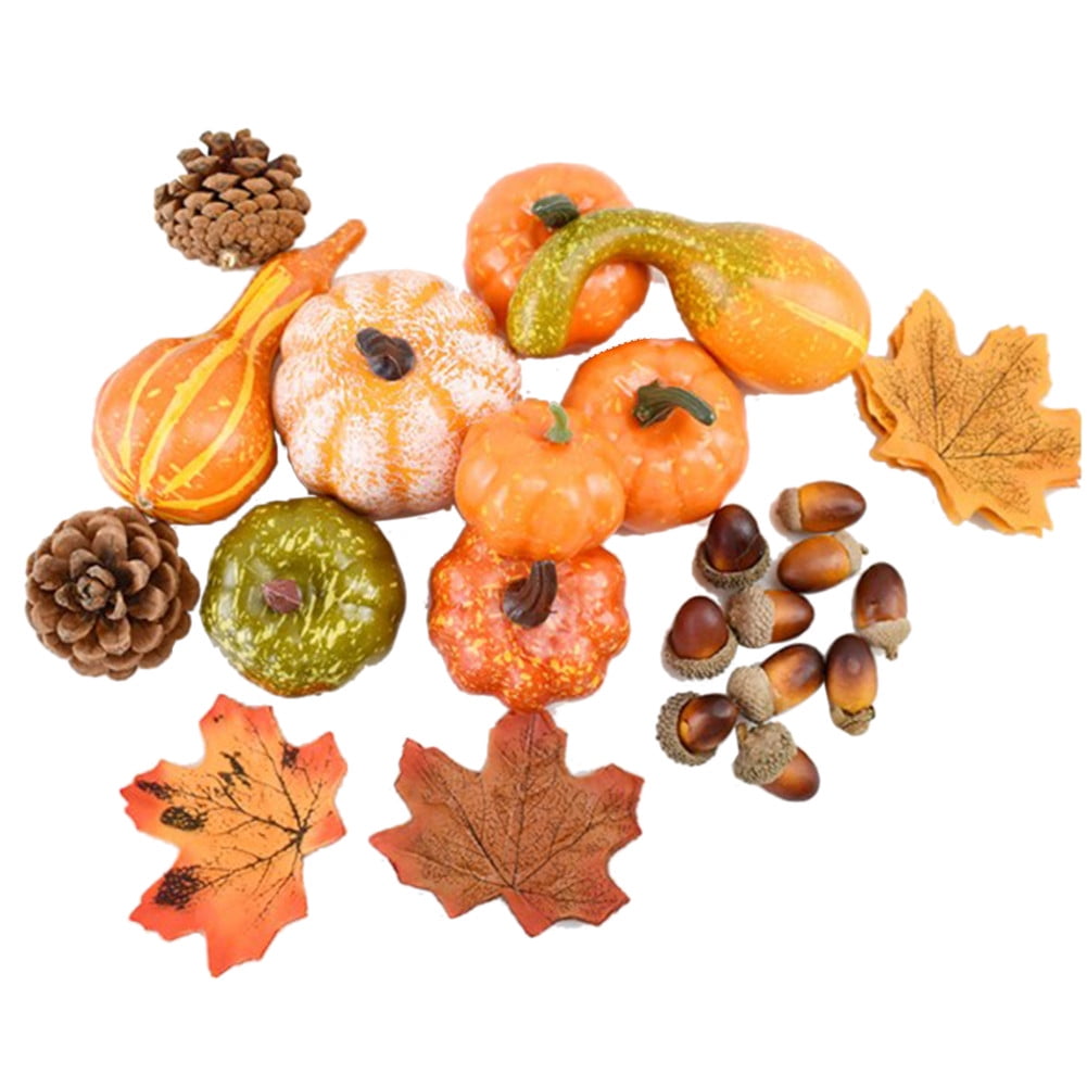 Details about   Set of 2 Silk Fall Leaf Pumpkin Gourd Berry Corn Pick~Artificial~Thanksgiving 