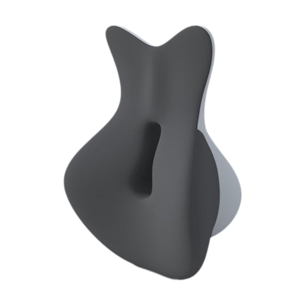 Almohada de espuma viscoelástica para la espalda con soporte para el cuello para conducir y dormir Negro