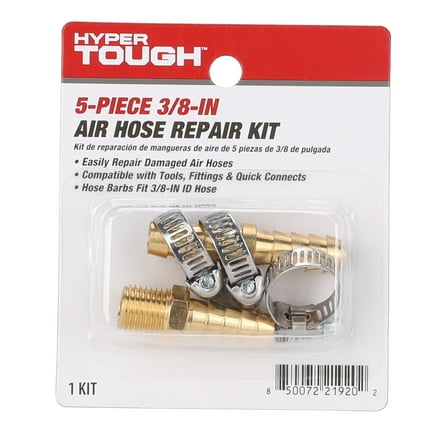 Hyper Tough 5-Piece 3/8 in. Air Hose Repair Kit