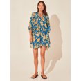 thumbnail image 1 of Vestido de algodón informal, holgado, con lazo floral, para mujer, de moda, para vacaciones en la playa, falda corta, 1 of 5