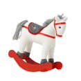 thumbnail image 5 of Christmas Rocking Horse Plush Toy Wooden Base Stable Material Suitable for Toddler Holiday Display and Nursery Decor, 5 of 9