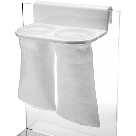 Marine Support de Suspension Couleur pour Chaussette Filtrante, Montage Double Trou 4 Pouces et Manchon de Chaussette Pré-Filtre