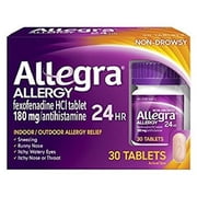 Allegra Allergy Relief Fexofenadine 180mg Antihistamine, 30 Tabs, 3-Pack