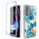 thumbnail image 1 of wonima11 Case for Moto Edge 2021/Moto Edge 5G UW Case with Tempered Glass Screen Protector, Full Body Shockproof Clear Floral Soft Phone Protective Cover for Motorola Moto Edge 2021 (Flowers & Leaves), 1 of 1