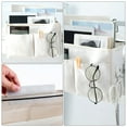 thumbnail image 5 of KALLORY 1Pc Bedside Storage Bag White Easy to Fix Hanging for Mobile Phone and Accessories Storage, 5 of 8