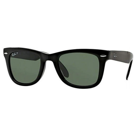 Ray-Ban RB4105 FOLDING WAYFARER 601/58 54M Black/Green Crystal Polarized Sunglasses For Men For Women