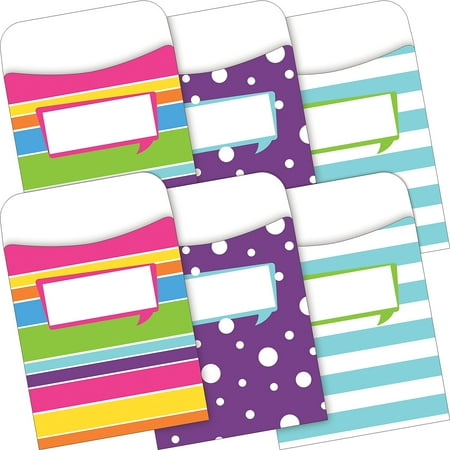 UPC: 0704068038394 | Barker Creek Happy Peel & Stick Library Pockets Multi-Design Set 60/Set (BC3839)