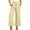 Yellow, variant on ABATAB Women Wide Leg Capri Pants Casual Cotton Linen Palazzo Pants with Pockets Fall Fashion Capris