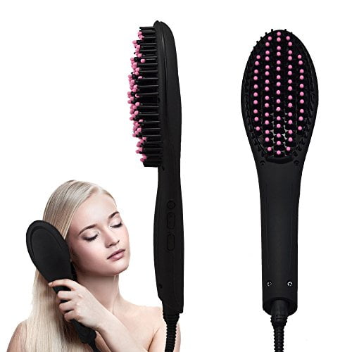 Angmile Hot CombElectric Heating CombCeramic Comb Security Portable  Curling Iron Heated BrushMultifunctional Copper Hair Straightener Brush  Straightening  Walmartcom