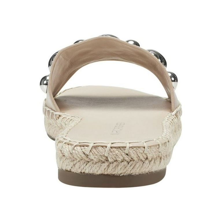 MARC FISHER Womens Beige Studded Beira Almond Toe Slip On Dress Espadrille Shoes 10 M Walmart