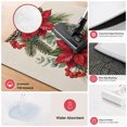 thumbnail image 3 of Christmas Red Floral Washable Area Rug 2 x 6 ft Winter Vintage Farmhouse Pine Cone Flower Soft Non‑Slip Rugs Stain Repellent Indoor Mats for Long Hallway, Kitchen Runner, Corridor Laundry, 3 of 9