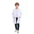 thumbnail image 2 of TOPTIE Kids Lab Coat For School Scientists Halloween Costume-White-8, 2 of 10