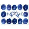 thumbnail image 3 of Designart - Collection de Signes d'Astrologie sur Fond Bleu - Impression d'Art Mural Moderne sur Toile, 3 of 4