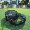 LUCKITTY Outdoor Rainbow Cat Enclosures Playground,Outside House for