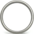 thumbnail image 2 of Titanium Brushed/Polished With Sterling Silver Inlay 7mm Grooved Band (Size 9) Made In China tb138-9, 2 of 5