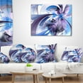 thumbnail image 3 of Designart Purple and Blue Symmetrical Fractal Flower - Floral Throw Pillow - 16x16, 3 of 4