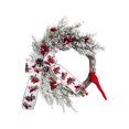 thumbnail image 1 of Christmas Wreath For Front Door, Artificial Red Cardinal Bird Farmhouse Wreath Home Wall Decorations; 15.75Incehs, 1 of 5