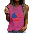 thumbnail image 2 of Delliss Women's Casual Sleeveless Vest Independence Day Fashion Print T-Shirt Baggy Crew Neck Basic Top, 2 of 4