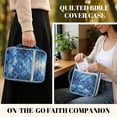 thumbnail image 4 of ZUXONGSY Dolphin Lotus Sea Print Bible Case for Women Quilted Bible Protective Carrier Sturdy Carrying Book Case with Handle Scripture Bag for Study, 4 of 7