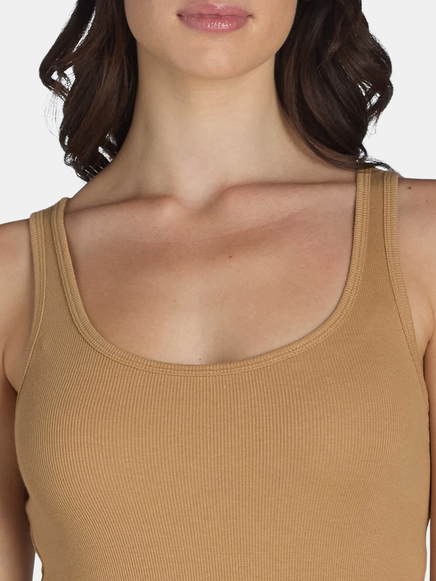 Time and Tru Women's Ribbed Tank Top, Sizes XS-XXXL