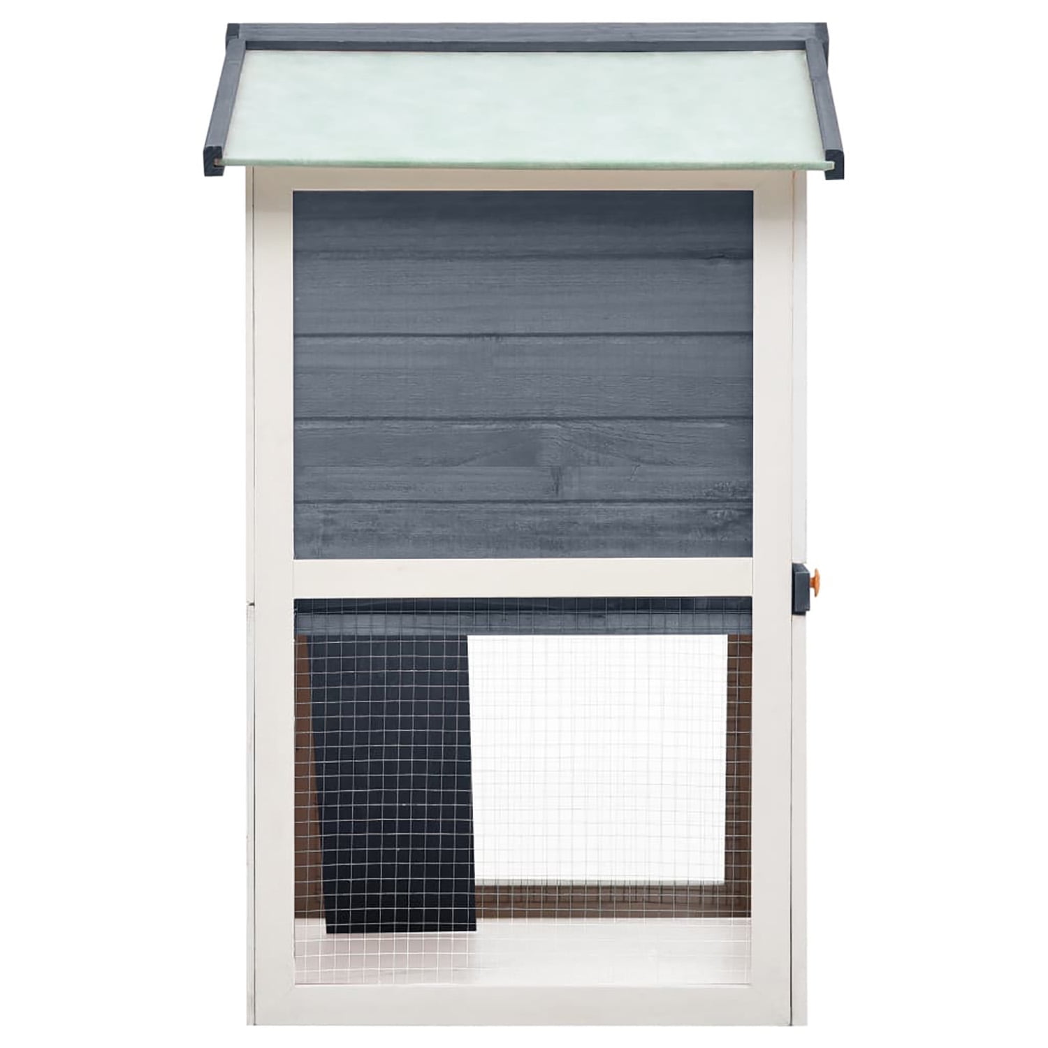Pefilos 37" Outdoor Rabbit Hutch, Wooden Bunny House 3 Doors Small Animal Pet Cage, Gray Pefilos 37" Outdoor Rabbit Hutch, Wooden Bunny House 3 Doors Small Animal Pet Cage, Gray