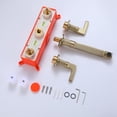 thumbnail image 4 of Solid Brass Wall Mounted Bathroom Sink Faucet, Two Lever Handle Basin Faucet, 4 of 5