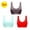 #4- Red, variant on Sport Bra Women 3 Pack Sleep Wirefree Push up Underoutfit Bralette Padded U Back Wide Strap Support Corset Bra Full Coverage Crop Tank Top Comfy Lingerie Pink L